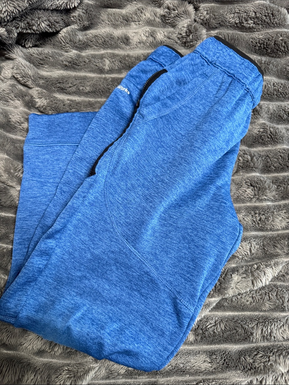 Athletic Works Blue youth boys Jogger Sweatpants with Zipper Pocket